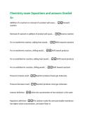 Chemistry exam 3questions and answers Graded  A&plus; 