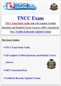 TNCC Exam Study Guide with All Complete Verified  Questions and Detailed Correct Answers &vert; 100&percnt; Guaranteed  Pass &vert; Verified & Recently Updated Version