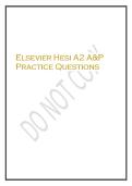 Elsevier Hesi A2 A and P Practice Questions&period;pdf