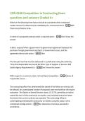 CON 0160 Competition in Contracting Exam  questions and answers Graded A&plus; 