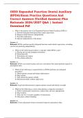 Ohio EFDA Exam Practice Questions & Verified Answers 2026&sol;2027 &vert; Expanded Function Dental Auxiliary Study Guide with Rationales &vert; Instant PDF Download