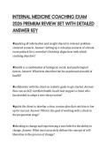 INTERNAL MEDICINE COACHING EXAM 2026 PREMIUM REVIEW SET WITH DETAILED ANSWER KEY