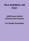 FBLA Business Law 2026 Exam Questions and Answers &vert; Study & Practice Guide