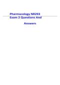 NR 293 Pharmacology Final Exam 2026 Actual Questions And Correct Detailed Answers