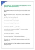 DR&period; MURPHY Musculoskeletal Pain Exam 1 with precise detailed answers