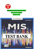 Test Bank for Management Information Systems 10th Edition by Hossein Bidgoli &ndash; All Chapters Questions & Answers &ndash; ISBN 9780357418697