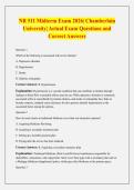 NR 511 Midterm Exam 2026&vert; Chamberlain University&vert; Actual Exam Questions and Correct Answers
