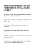 ISM 3541 EXAM 1 ASSESSMENT TEST 2026 TESTED QUESTIONS WITH FULL SOLUTION GRADED A&plus;