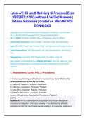 Adult Health CJE Exam Newest Questions with Answers and Detailed Rationales &vert; NCLEX-Style Review Test 2026 &vert; instant pdf download