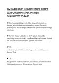 ISM 3541 EXAM 1 COMPREHENSIVE SCRIPT 2026 QUESTIONS AND ANSWERS GUARANTEED TO PASS