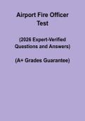 Airport Fire Officer Test Questions and Answers 2026 &vert; ARFF Study & Practice Guide