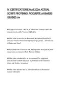 IV CERTIFICATION EXAM 2026 ACTUAL SCRIPT PROVIDING ACCURATE ANSWERS GRADED A&plus;