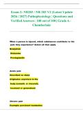 NR283 Pathophysiology Exam 2 2026&sol;2027&colon; Verified Q&A &lpar;100&percnt; Grade A&rpar;