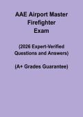 AAE Airport Master Firefighter Exam Questions and Answers 2026 &vert; ARFF Study Guide