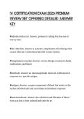 IV CERTIFICATION EXAM 2026 PREMIUM REVIEW SET OFFERING DETAILED ANSWER KEY