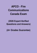 APCO Fire Communications Canada Exam Questions and Answers 2026 &vert; Study & Practice Guide