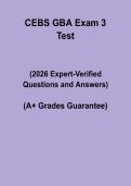 CEBS GBA Exam 3 Test Questions and Answers 2026 &vert; Study & Practice Guide
