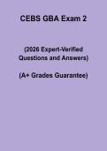 CEBS GBA Exam 2 Questions and Answers 2026 &vert; Study & Practice Guide