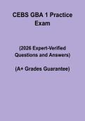 CEBS GBA 1 Practice Exam Questions 2026 &vert; Study & Review Guide