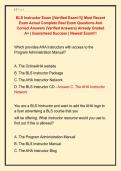 BLS Instructor Exam &vert;&vert;Verified Exam&excl;&excl;&excl;&vert;&vert; Most Recent  Exam Actual Complete Real Exam Questions And  Correct Answers &lpar;Verified Answers&rpar; Already Graded  A&plus; &vert; Guaranteed Success &vert; Newest Exam&excl;&excl;&excl;