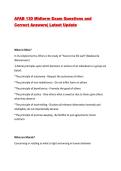 AFAB 130 Midterm Exam Questions and Correct Answers&vert; Latest Update