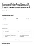 Cintas ssr certification Exam fully solved & updated &lpar;latest version verified for accuracy&rpar; &lpar;Questions &plus; Answers&rpar; Solved 100&percnt; Correct&excl;&excl;