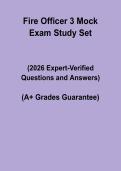 Fire Officer 3 Mock Exam Study Set Questions and Answers 2026 &vert; Study & Practice Guide