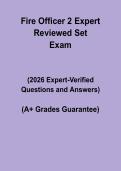 Fire Officer 2 Expert Reviewed Questions Set 2026 &vert; Exam Prep & Practice Guide