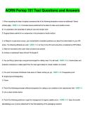 AORN Periop 101 Test Questions and Answers