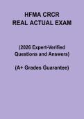 HFMA CRCR Exam &ndash; Real Actual Exam Questions 2026 &vert; Study & Practice Guide