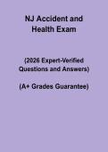 NJ Accident and Health Exam Questions and Answers 2026 &vert; Study & Practice Guide