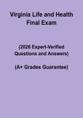 Virginia Life and Health Final Exam Questions 2026 &vert; Study & Practice Guide