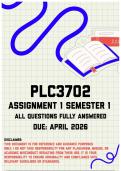 PLC3702 Assignment 1 Semester 1 Memo &vert; Due April 2026