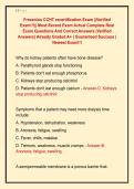 Fresenius CCHT recertification Exam &vert;&vert;Verified  Exam&excl;&excl;&excl;&vert;&vert; Most Recent Exam Actual Complete Real  Exam Questions And Correct Answers &lpar;Verified  Answers&rpar; Already Graded A&plus; &vert; Guaranteed Success &vert;  Newest Exam&excl;&excl;&excl;