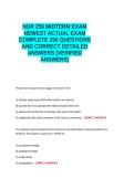 NUR 256 MIDTERM EXAM NEWEST ACTUAL EXAM COMPLETE 250 QUESTIONS AND CORRECT DETAILED ANSWERS&period;