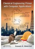 Chemical Engineering Primer with Computer Applications by Hussein K&period; Abdel-Aal