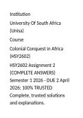 HSY2602 assignment 