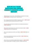 NUR 256 Unit 7 EXAM QUESTIONS AND VERIFIED CORRECT ANSWERS LATEST 2026-2027&period;