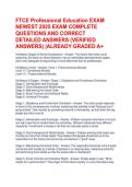 FTCE Professional Education EXAM NEWEST 2025 EXAM COMPLETE QUESTIONS AND CORRECT DETAILED ANSWERS &lpar;VERIFIED ANSWERS&rpar; &vert;ALREADY GRADED A&plus;