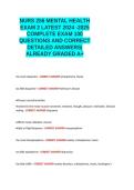 NURS 256 MENTAL HEALTH EXAM 2 LATEST 2026-2027 COMPLETE EXAM 100 QUESTIONS AND CORRECT DETAILED ANSWERS ALREADY GRADED A&plus;&period;