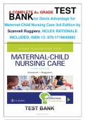 A&plus; Grade Test Bank for Maternal-Child Nursing Care 3rd Edition &vert; Exam Questions & Answers