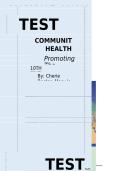 Test Bank for Community and Public Health Nursing&colon; Promoting the Public&rsquo;s Health 10th Edition by Rector &vert; Exam Questions & Answers