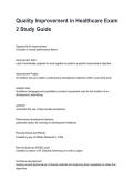 Quality Improvement in Healthcare Exam 2 Study Guide Latest Edition &lpar;2026&sol;2027&rpar; with Verified Answers