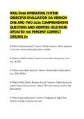 WGU D686 OPERATING SYSTEMS OBJECTIVE EVALUATION OA VERSION ONE AND TWO 2026 COMPREHENSIVE QUESTIONS AND VERIFIED SOLUTIONS UPDATED 100 PERCENT CORRECT GRADED A&plus;
