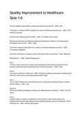 Quality Improvement in Healthcare Quiz 1-6 Latest Edition &lpar;2026&sol;2027&rpar; with Verified Answers
