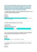 FE CIVIL ENGINEERING PRACTICE EXAM LATEST  2026 UPDATE FAST REVIWED FROM ACTUAL TEST  100 QUESTIONS AND 100&percnt; VERIFIED ANSWERS&vert; A&plus;  GRADE Q&A &vert; INSTANT DOWNLOAD PDF