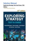 Solution Manual for Exploring Strategy Text And Cases 13th Edition Gerry Johnson&comma; Richard Whittington &vert;&vert; ALL CHAPTERS&vert;&vert; Complete Guide A&plus;