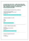 CPA REG PRACTICE TEST &ndash; APRIL 2026 &lpar;UPDATED&rpar; REVIWED FROM ACTUAL TEST 100 QUESTIONS AND  100&percnt; VERIFIED ANSWERS&vert; A&plus; GRADE Q&A &vert;  INSTANT DOWNLOAD PDF 