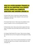 WGU D775 INTRO BUSINESS FINANCE PA AND OA 200 QUESTIONS 2025 UPDATE ACTUAL PAPER 2026 COMPLETE QUESTIONS AND ANSWERS GRADED A&plus;