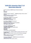 COUN 506&comma; Integration&colon; Week 7 & 8 Notes Exam Study Set